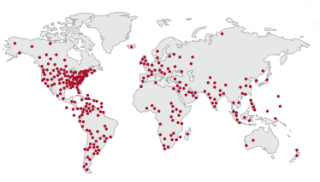 World map showing where Sabiduría para el corazón is heard.